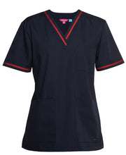 Load image into Gallery viewer, 4SCT1 - LADIES CONTRAST SCRUBS TOP
