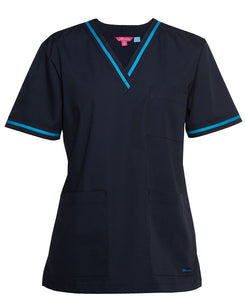 4SCT1 - LADIES CONTRAST SCRUBS TOP