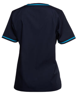 4SCT1 - LADIES CONTRAST SCRUBS TOP