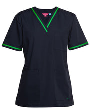 Load image into Gallery viewer, 4SCT1 - LADIES CONTRAST SCRUBS TOP
