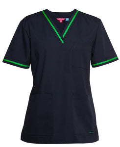 4SCT1 - LADIES CONTRAST SCRUBS TOP