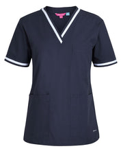 Load image into Gallery viewer, 4SCT1 - LADIES CONTRAST SCRUBS TOP
