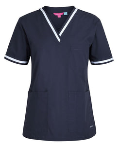 4SCT1 - LADIES CONTRAST SCRUBS TOP
