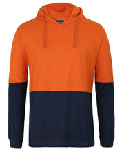Load image into Gallery viewer, 6HCTL -JB&#39;s Wear HI VIS L/S COTTON TEE WITH HOOD
