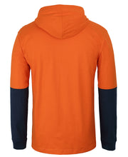 Load image into Gallery viewer, 6HCTL -JB&#39;s Wear HI VIS L/S COTTON TEE WITH HOOD
