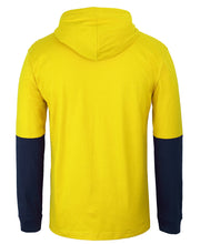 Load image into Gallery viewer, 6HCTL -JB&#39;s Wear HI VIS L/S COTTON TEE WITH HOOD
