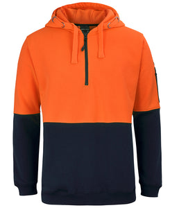 6HVHZ - JB's Wear HI VIS 1/2 ZIP HOODIE