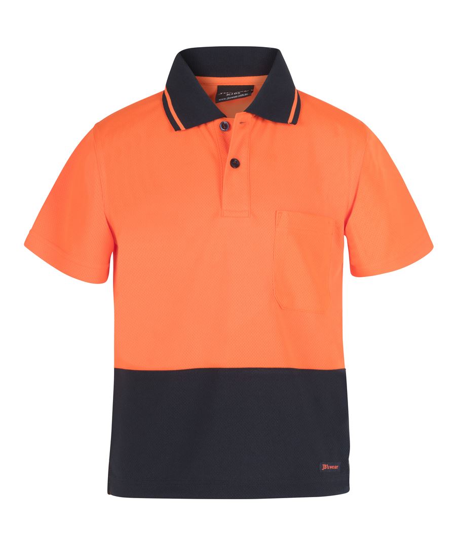 6HVNC - KIDS HI VIS NON CUFF TRADITIONAL POLO