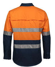 Load image into Gallery viewer, 6HWCS - JB&#39;s Wear HI VIS (D+N) CLOSE FRONT L/S 150G WORK SHIRT

