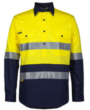 Load image into Gallery viewer, 6HWCS - JB&#39;s Wear HI VIS (D+N) CLOSE FRONT L/S 150G WORK SHIRT
