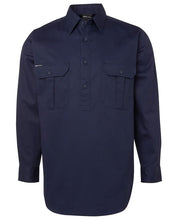 Load image into Gallery viewer, 6WSCF - JB&#39;s Wear L/S 190G CLOSE FRONT WORK SHIRT
