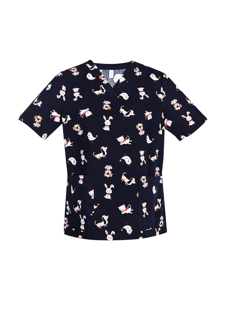 CST147LS - Biz Care Womens Best Friends Scrub Top