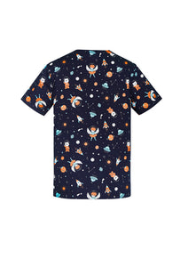 CST148MS - Biz Care Mens Space Party Scrub Top